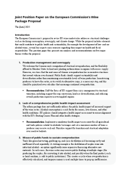 Joint Position Paper on the European Commission’s Wine Package Prop-1
